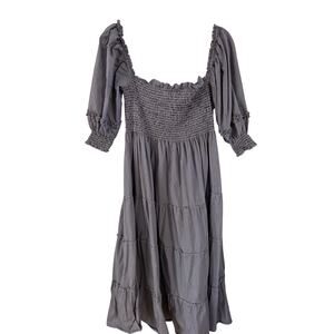 Hill House Nesli Midi Nap Dress Blue Gingham